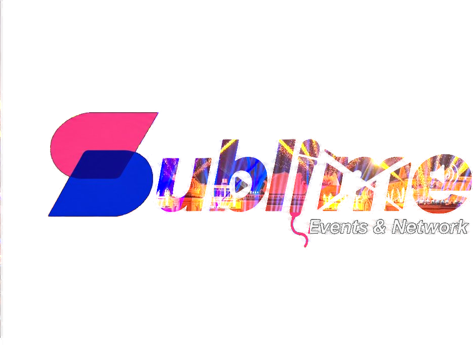 Sublime Events and Network — wordmark filled with event photography